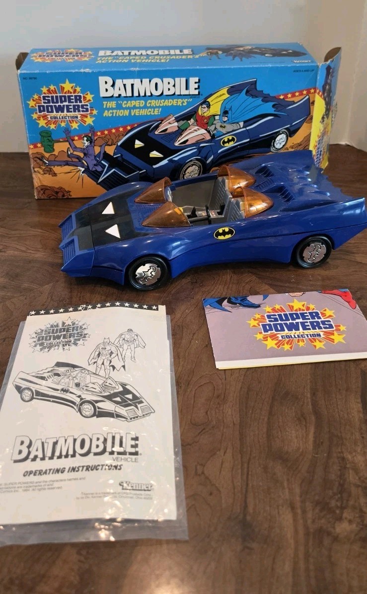 Batmobile 100% Complete Super Powers 1985 Kenner Vintage Action Figure Vehicle Batmobile 100% Complete Super Powers 1985 Kenner Vintage Action Figure Vehicle