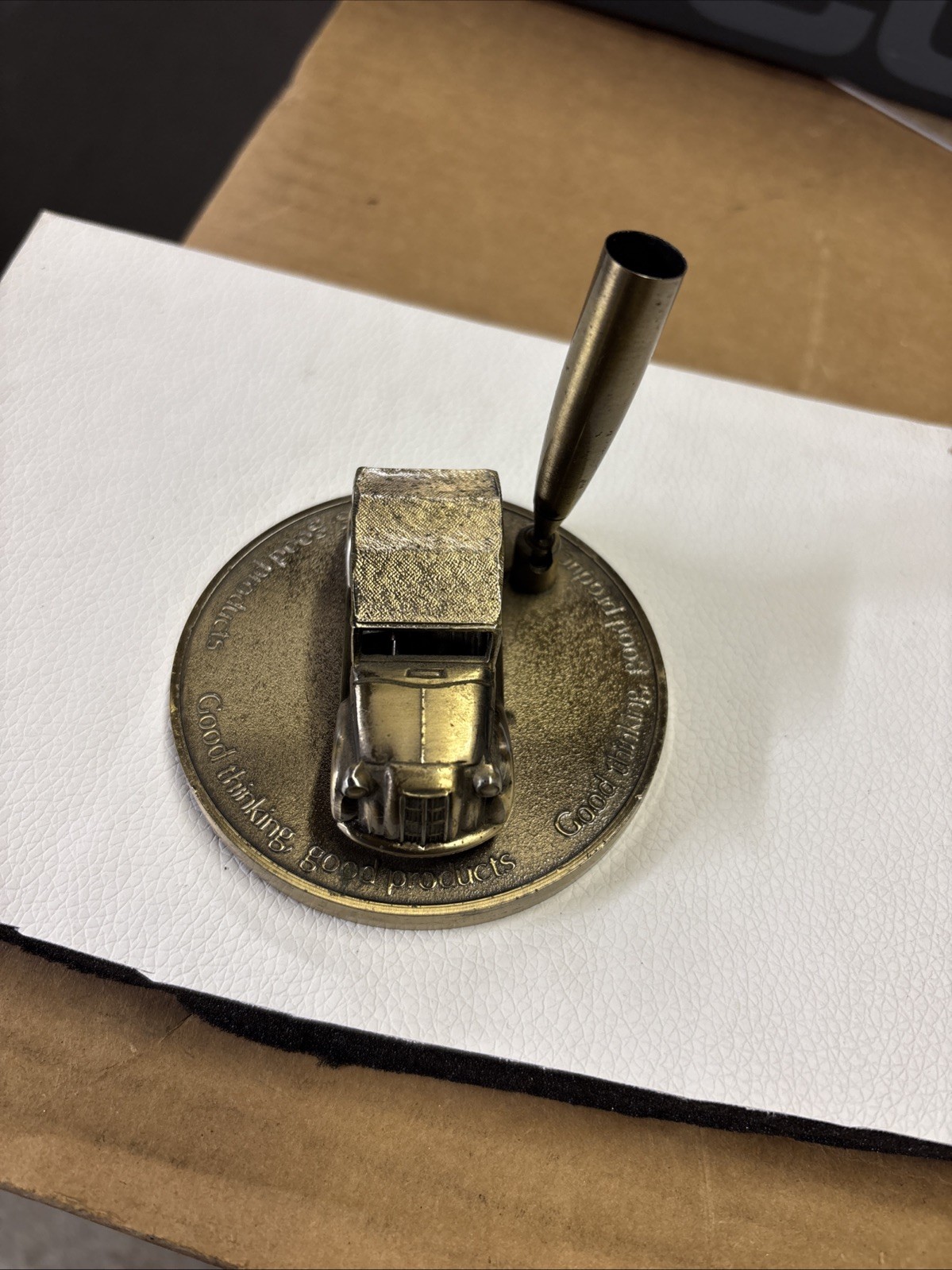 Vintage TOYOTA Advertising Promotional Paperweight And Pen Holder Vintage TOYOTA Advertising Promotional Paperweight And Pen Holder