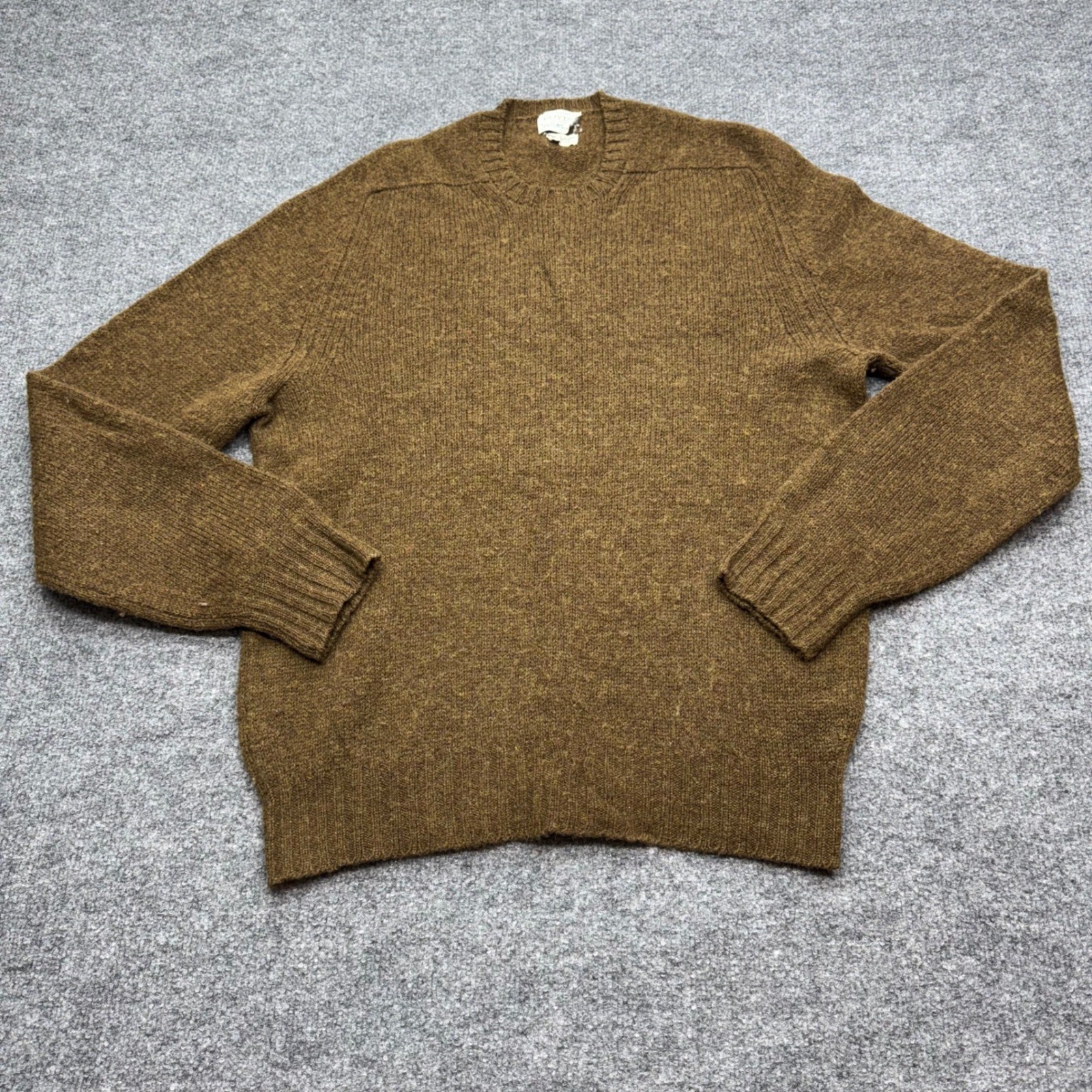 Vintage Boyd\'s St Louis Shetland Wool Sweater Made in Scotland Brown Mens 42