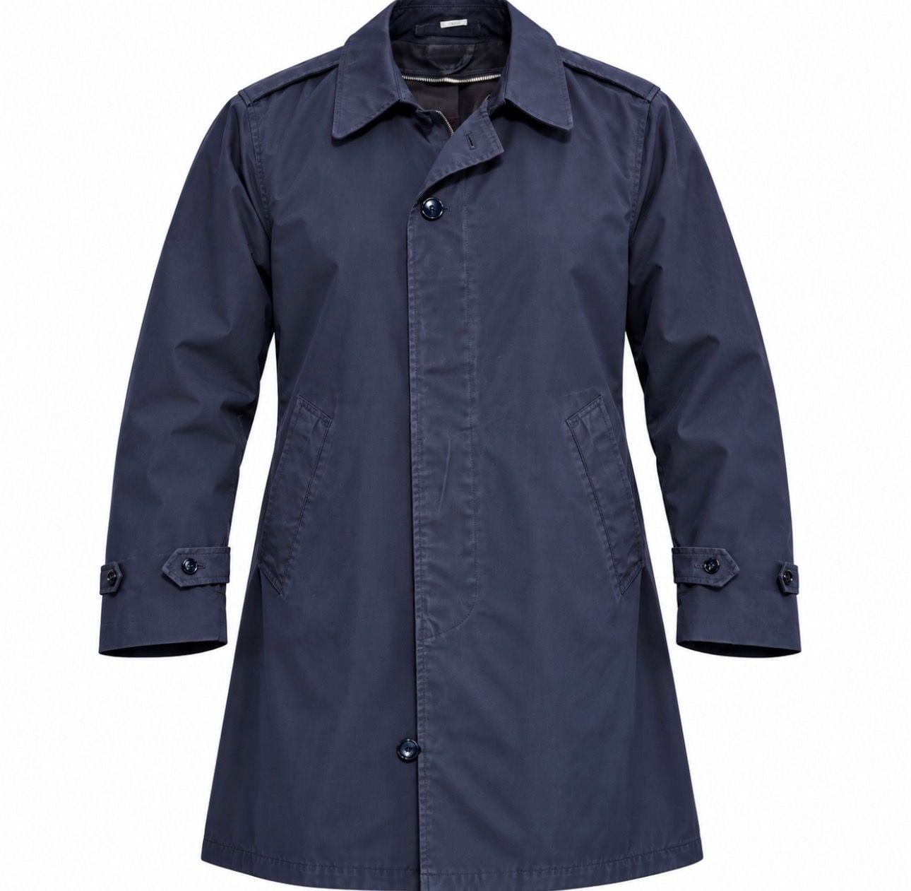 Vintage 1986 US Military All Weather Trench Coat 38R Centre MFG Navy Lined Vintage 1986 US Military All Weather Trench Coat 38R Centre MFG Navy Lined
