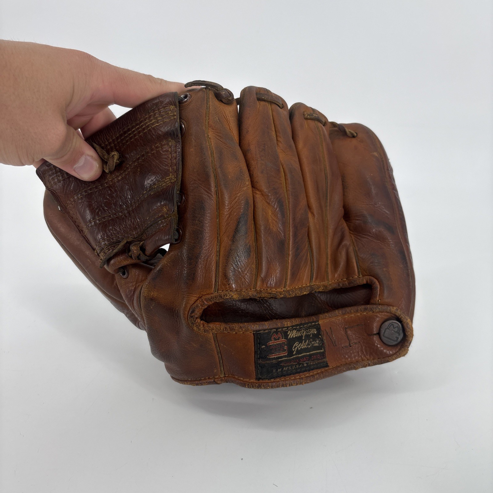 Vintage 1940s 50s MacGregor GoldSmith G116 Richie Ashburn Baseball Glove USA Vintage 1940s 50s MacGregor GoldSmith G116 Richie Ashburn Baseball Glove USA
