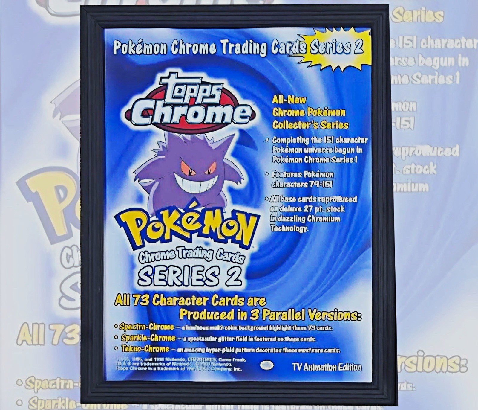 2000 Topps Chrome Pokemon - Series 2 Promotional Flyer - EXTREMELY RARE 2000 Topps Chrome Pokemon - Series 2 Promotional Flyer - EXTREMELY RARE