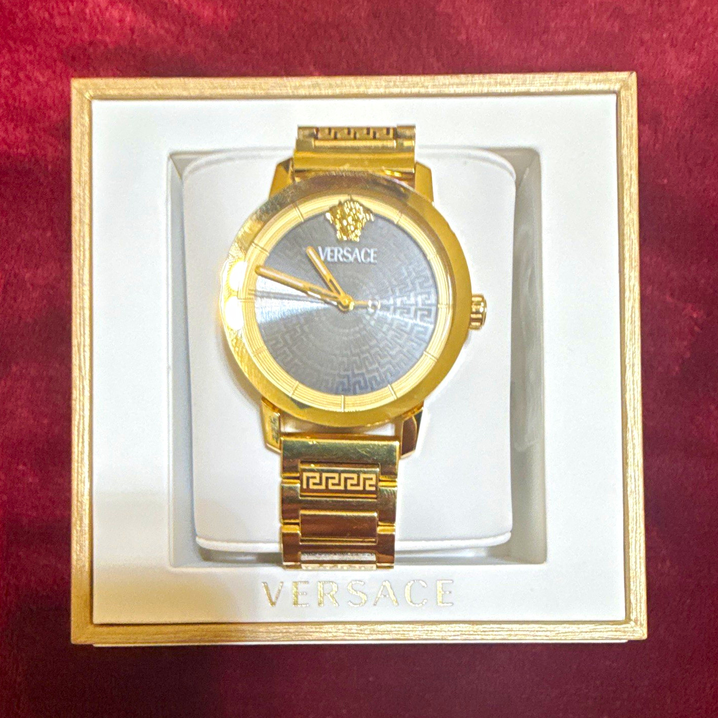Versace V-Helix Quartz Black Dial VE9G00524 With Papers