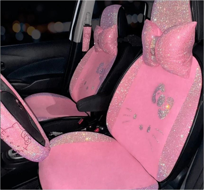 Fashion Car Luxury Seat Cover Full Car Sparkly Diamond Rhinestones Fashion Car Luxury Seat Cover Full Car Sparkly Diamond Rhinestones
