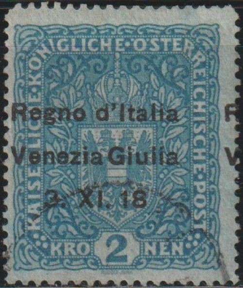 Austria Occupation Scott N15 Used F-VF Venezia Giulia 2Kr CV $500