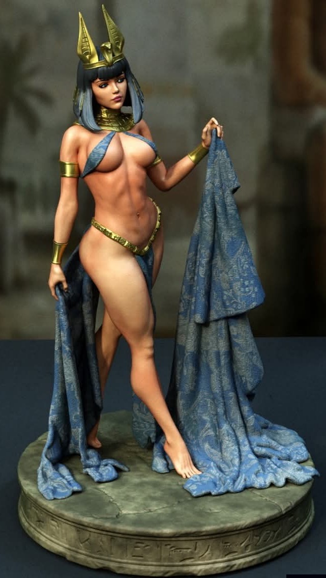 Cleopatra 3d Figure 25cm Professional Painted