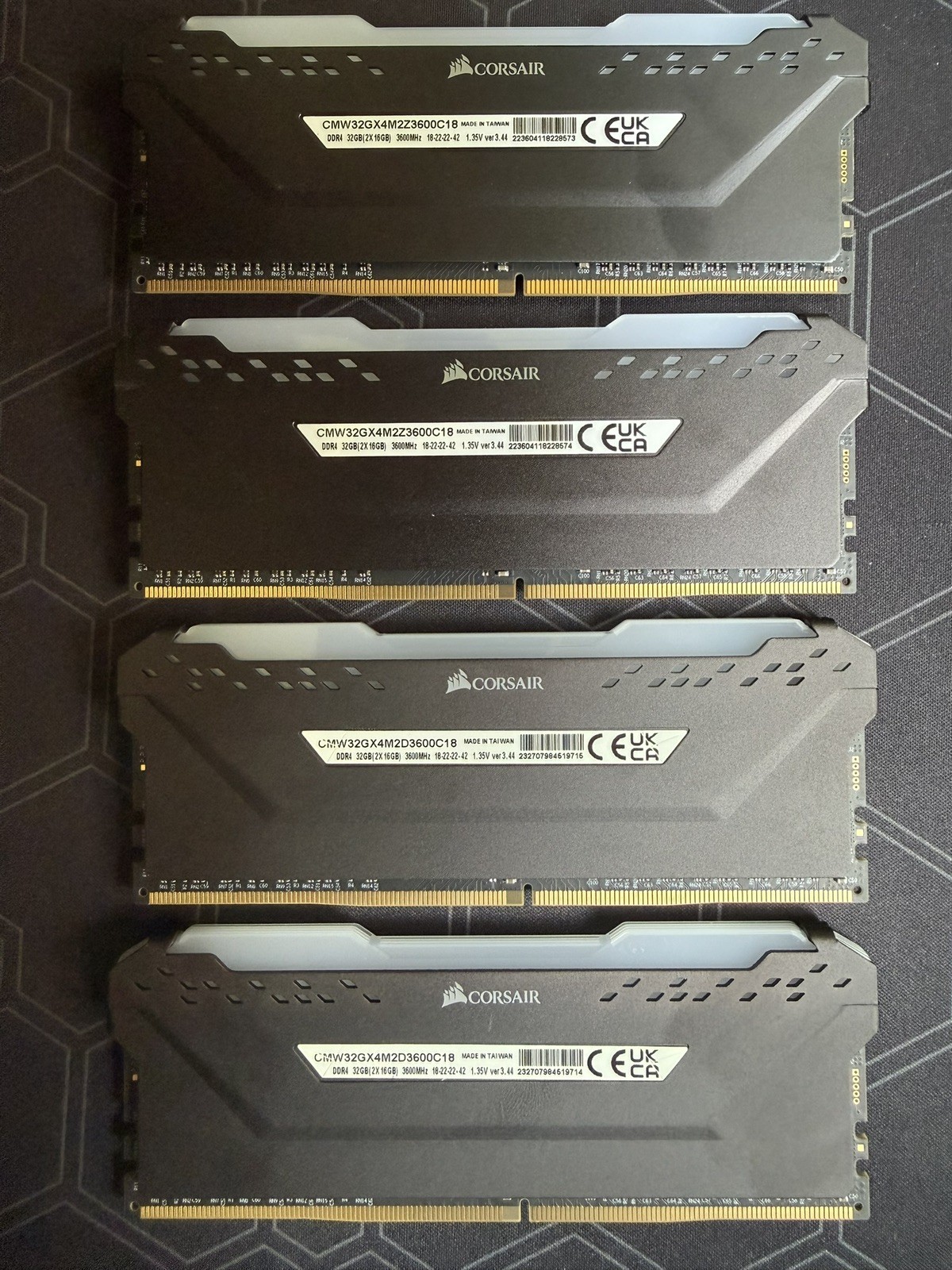 Corsair Vengeance RGB Pro 64GB (4x16GB) RAM DDR4 3600MHz CMW32GX4M2D3600C18