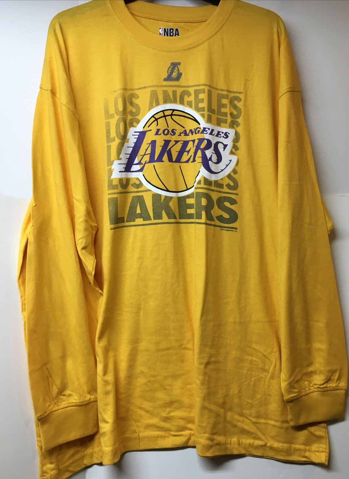 NBA Men's Los Angeles Lakers Long Sleeve T-Shirt Long sleeve cotton NWT