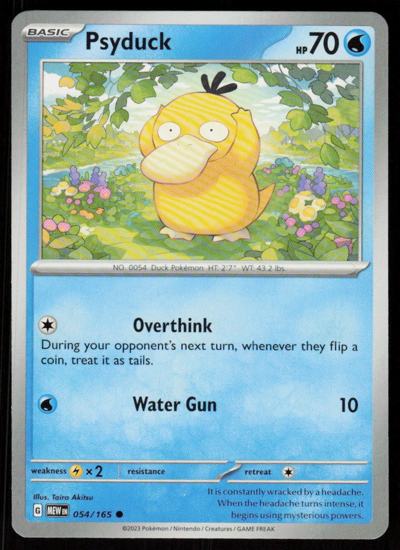 Psyduck 054/165 Common 151 Pokemon Near Mint