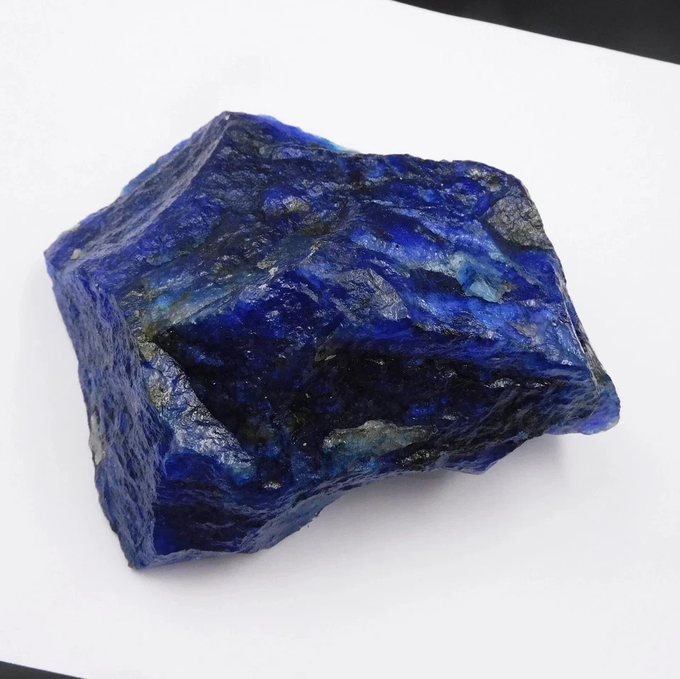 610-750 Ct Natural Blue Sapphire Uncut Raw Rough CERTIFIED Loose Gemstone