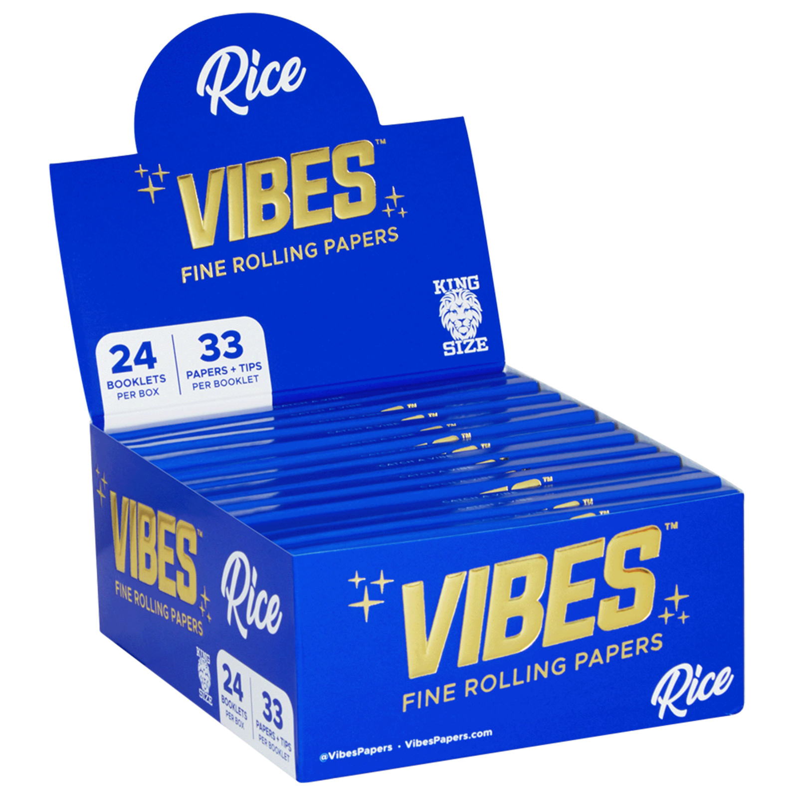 VIBES Rolling Papers - Rice + Tips - King Size Paper (Box of 50) VIBES Rolling Papers - Rice + Tips - King Size Paper (Box of 50)
