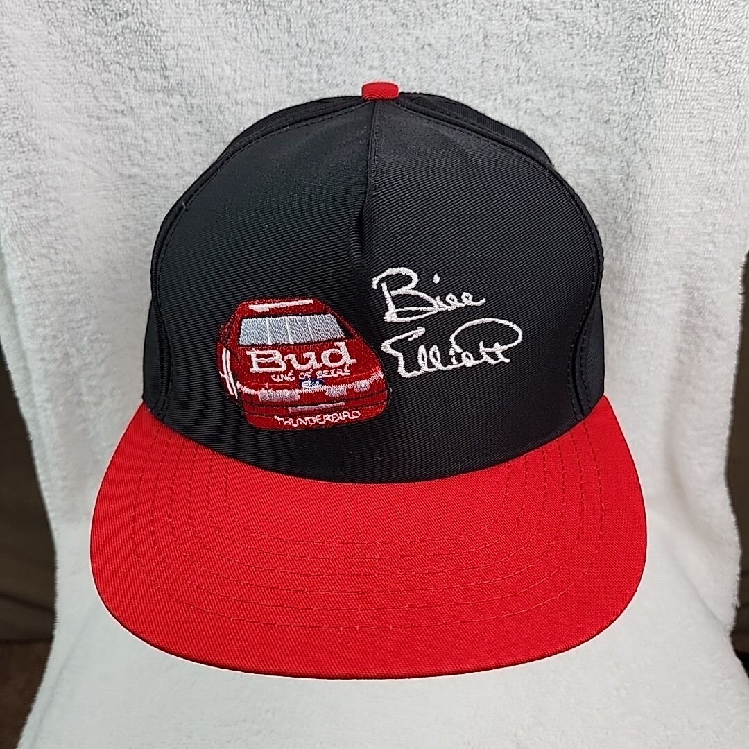 VTG Bill Elliott #94 Trucker Hat Cap Black Snapback Bud Racing 1992 Made USA 