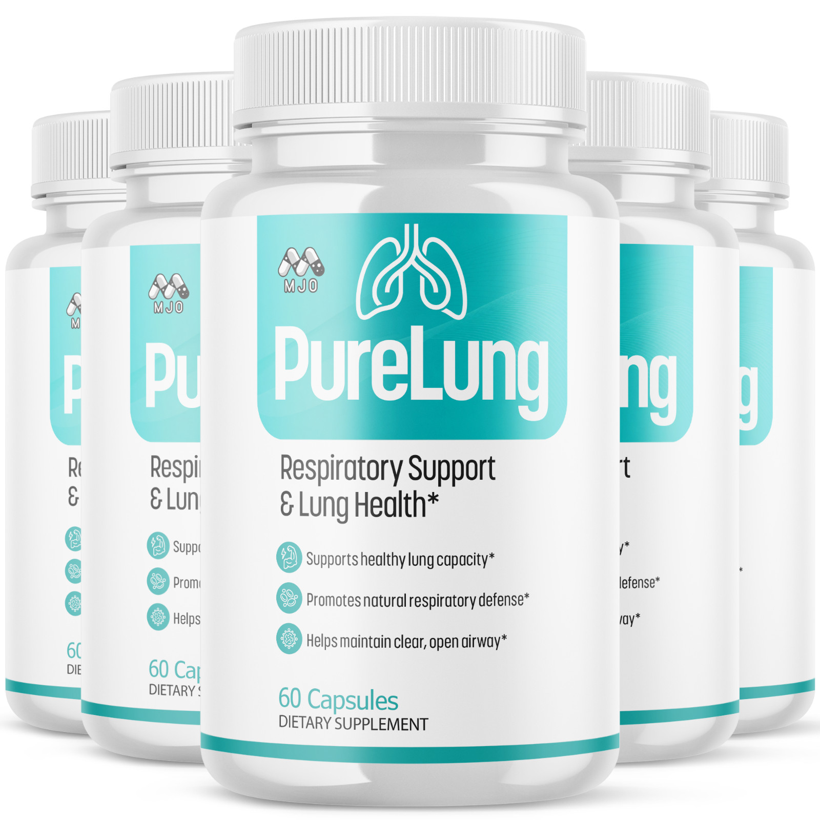 (5 Pack) PureLung Advanced Lung Support Supplement Pure Lung 300 Capsules (5 Pack) PureLung Advanced Lung Support Supplement Pure Lung 300 Capsules