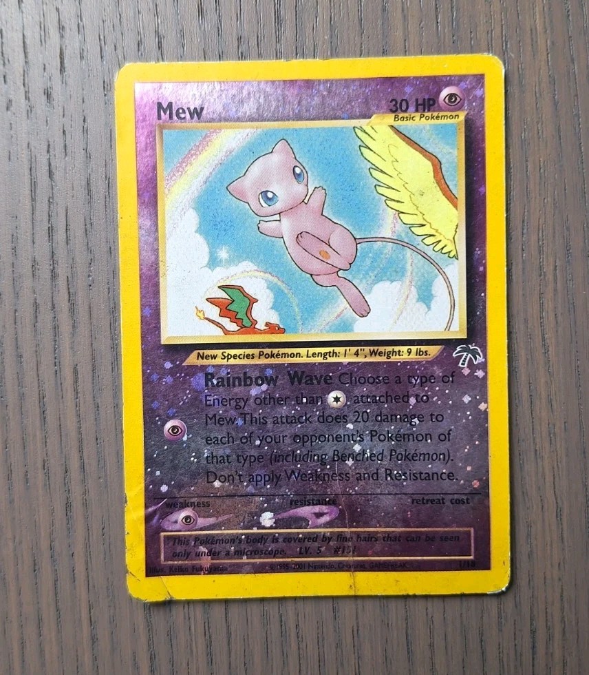 Mew Southern Islands Reverse Holo Promo (English) 30 HP 46/040 Damaged 