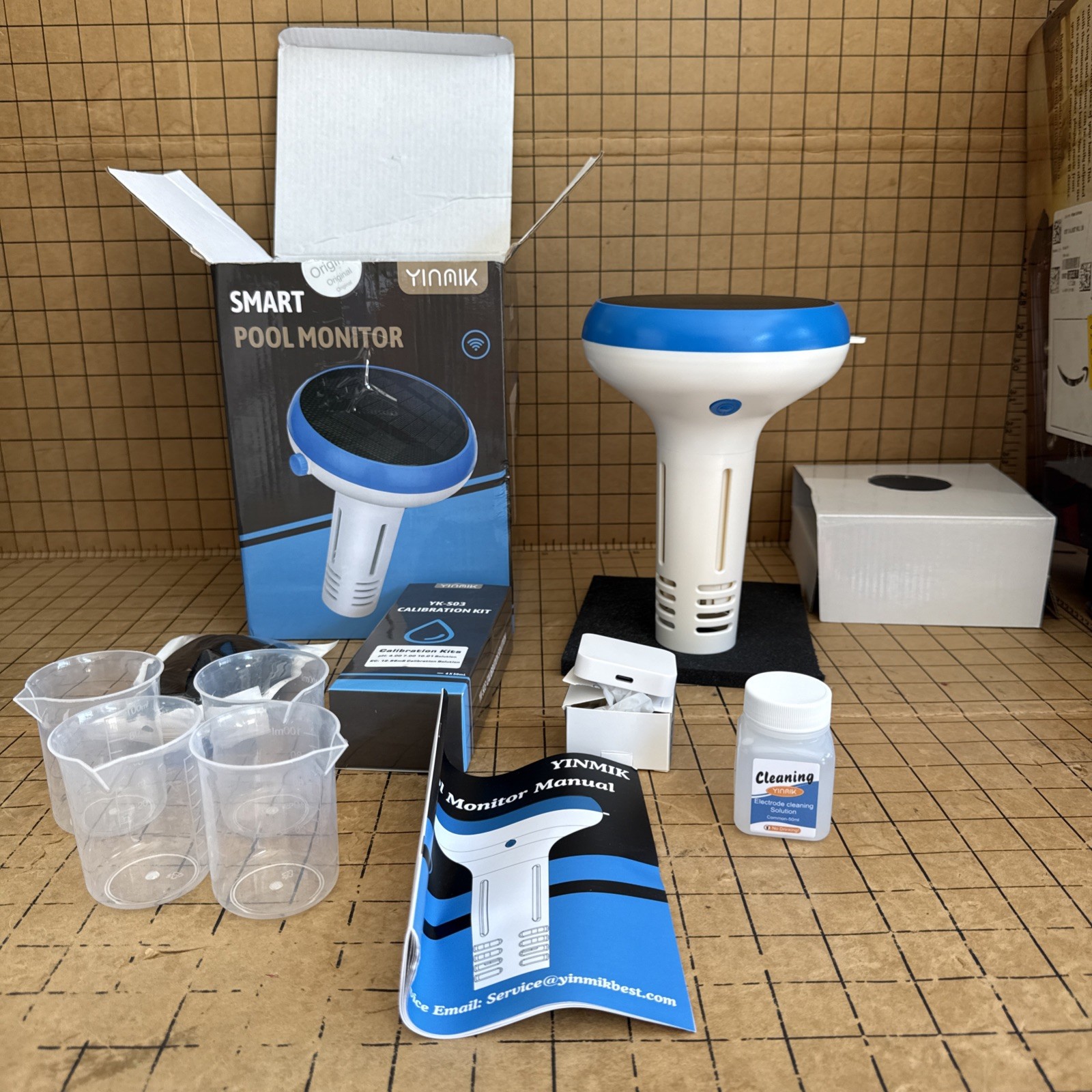 Yinmik pH Pool Monitor, Smart pH and Chlorine Tester for Swimming Pool