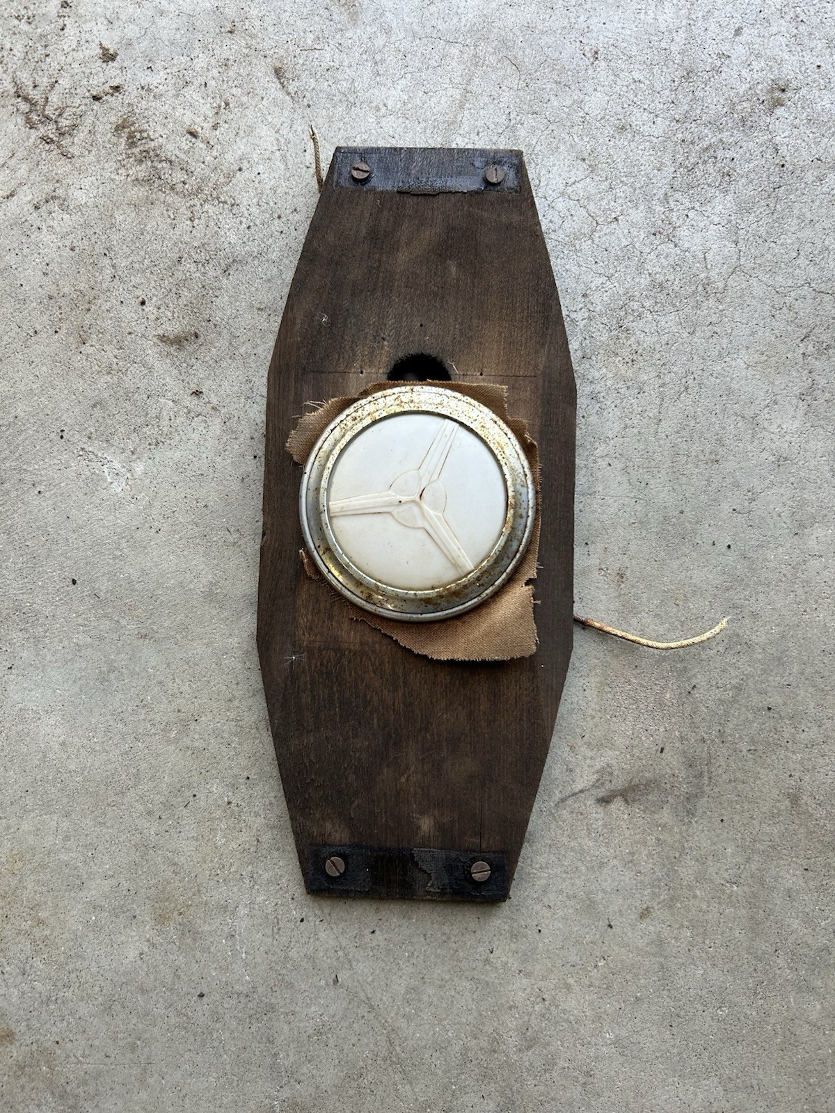 1938 Chevrolet Master Deluxe Dome Light With Mounting Wood Vintage Hot Rod