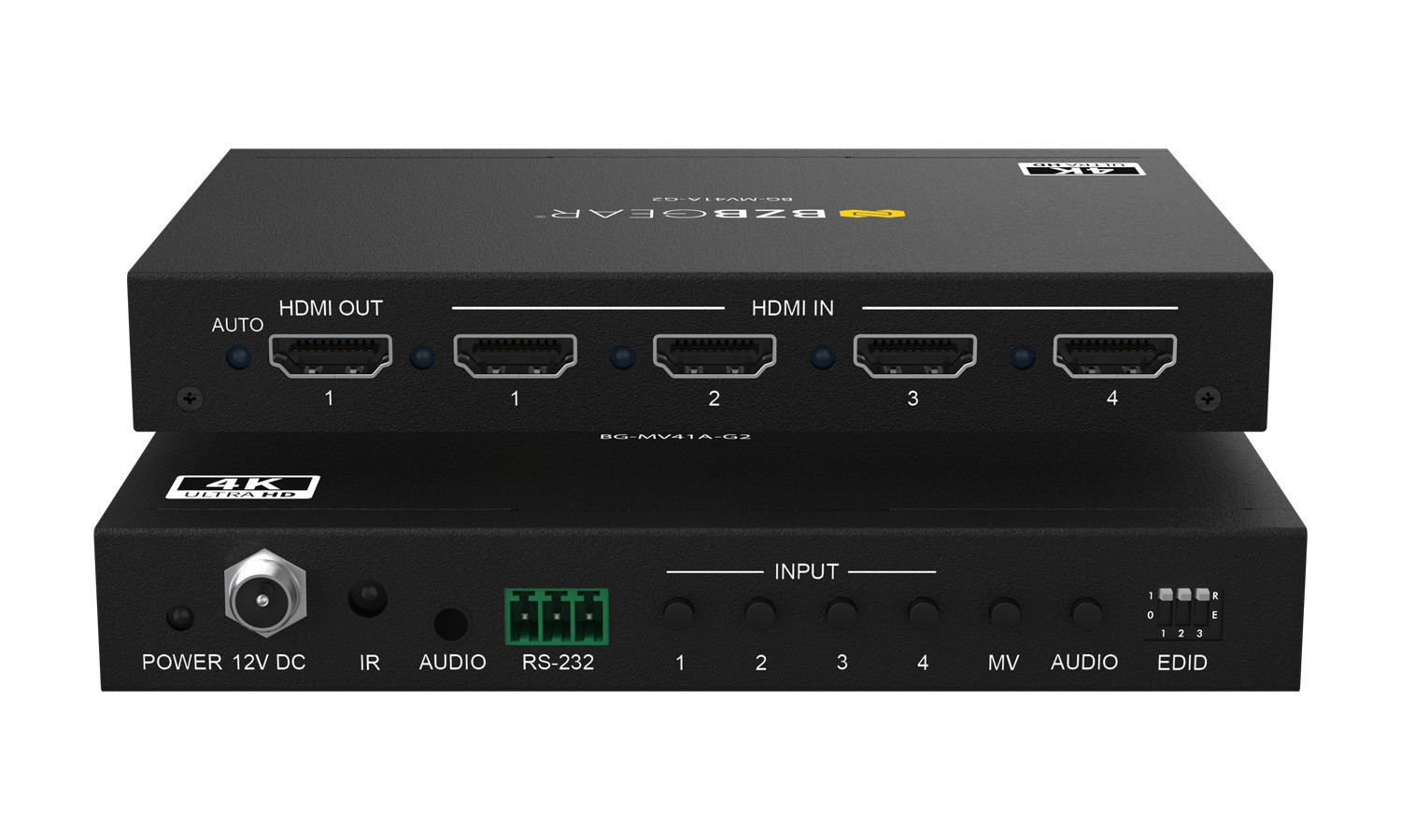 BZBGEAR 4x1 4K UHD HDMI Seamless Switcher/Scaler/MultiViewer and 8 Display Modes BZBGEAR 4x1 4K UHD HDMI Seamless Switcher/Scaler/MultiViewer and 8 Display Modes