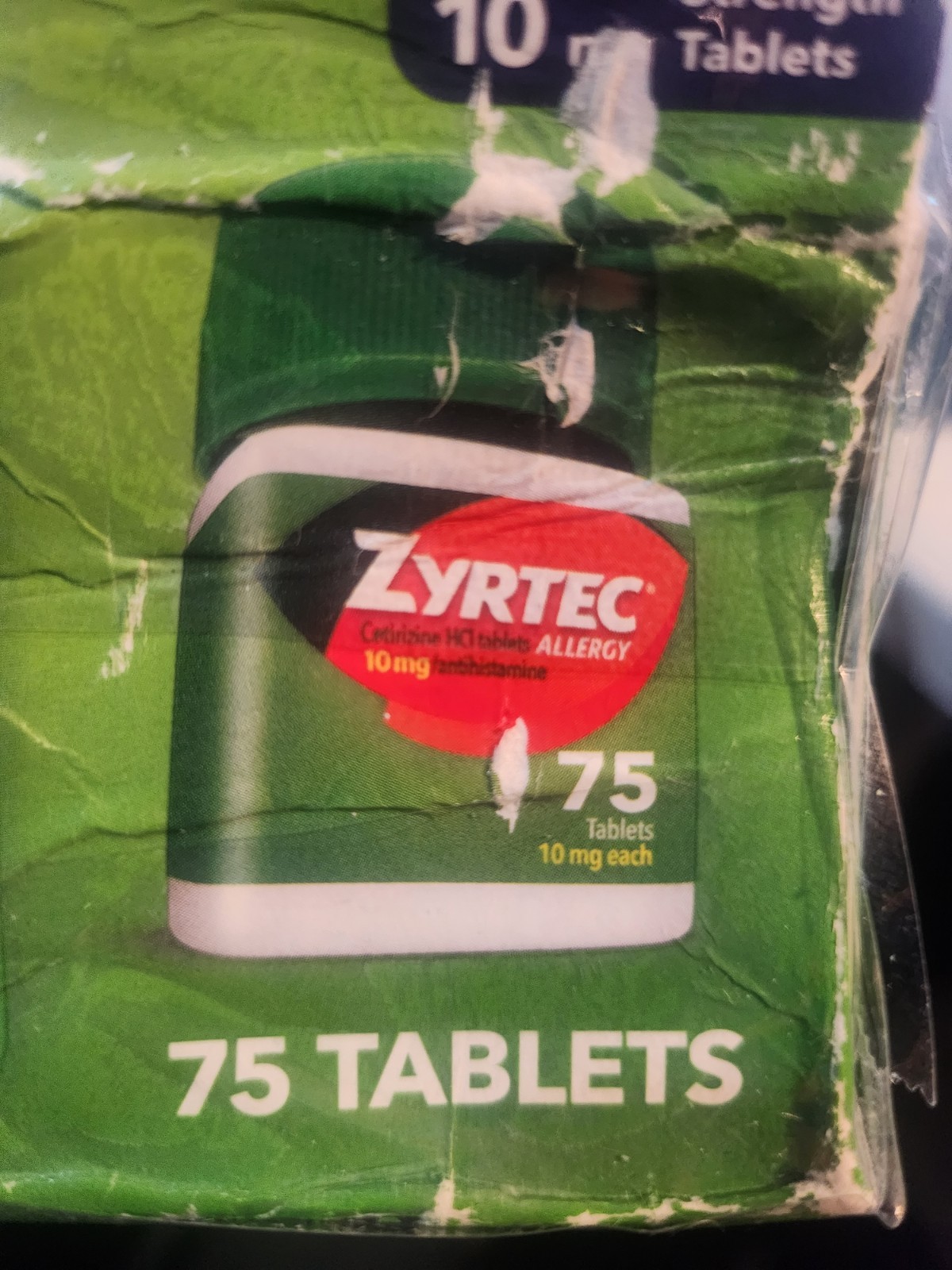 Zyrtec Allergy 10mg, 75 Tablets. Exp 08/2028