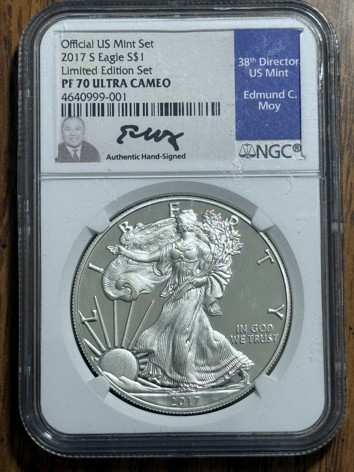2017 S Silver Eagle NGC PF70UCAM LIMITED EDITION SET MOY SIGNED 2017 S Silver Eagle NGC PF70UCAM LIMITED EDITION SET MOY SIGNED