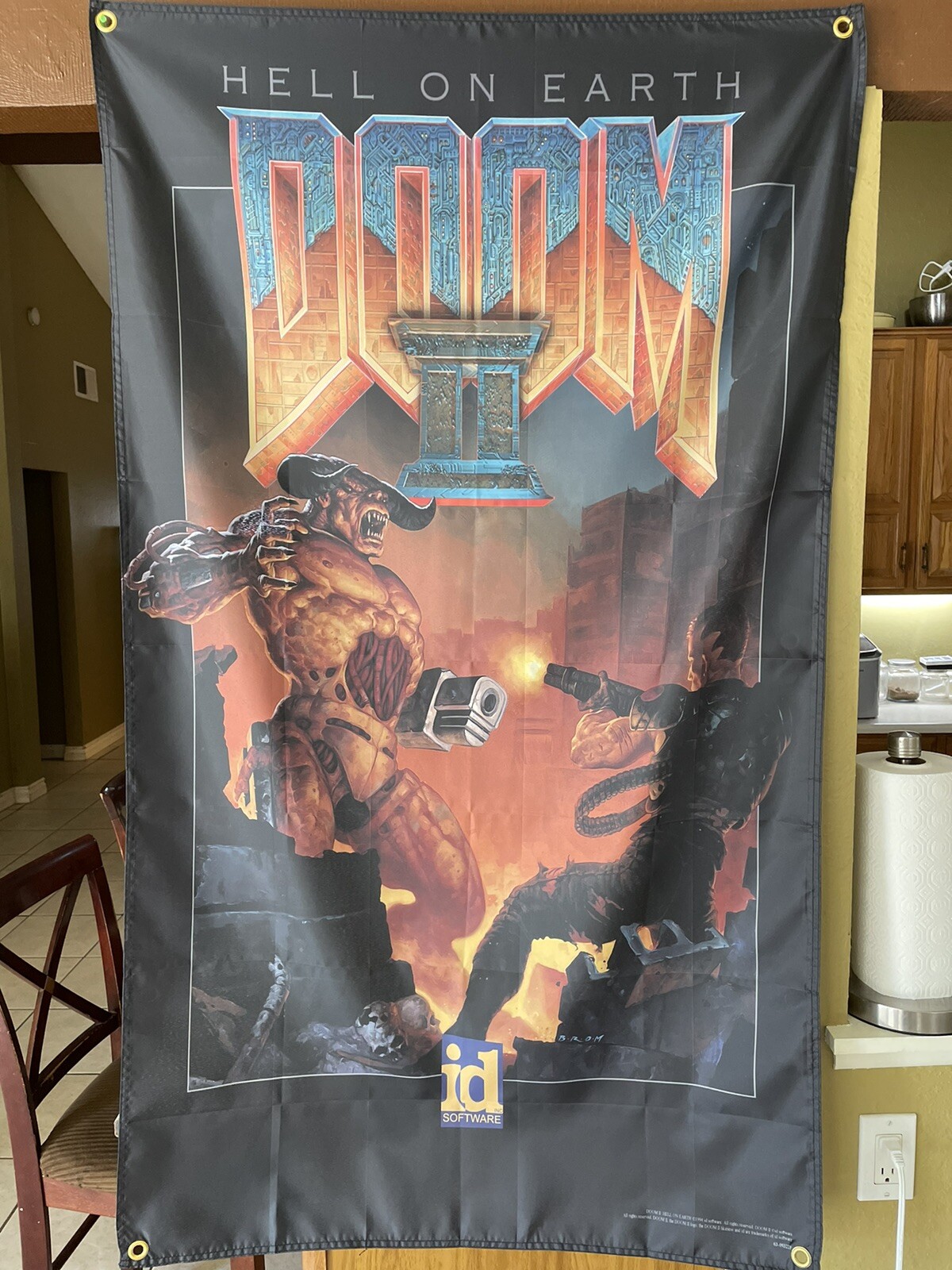 Doom II Hell On Earth 5ft Flag PC 1994 id Software Banner Poster 2 Doom II Hell On Earth 5ft Flag PC 1994 id Software Banner Poster 2