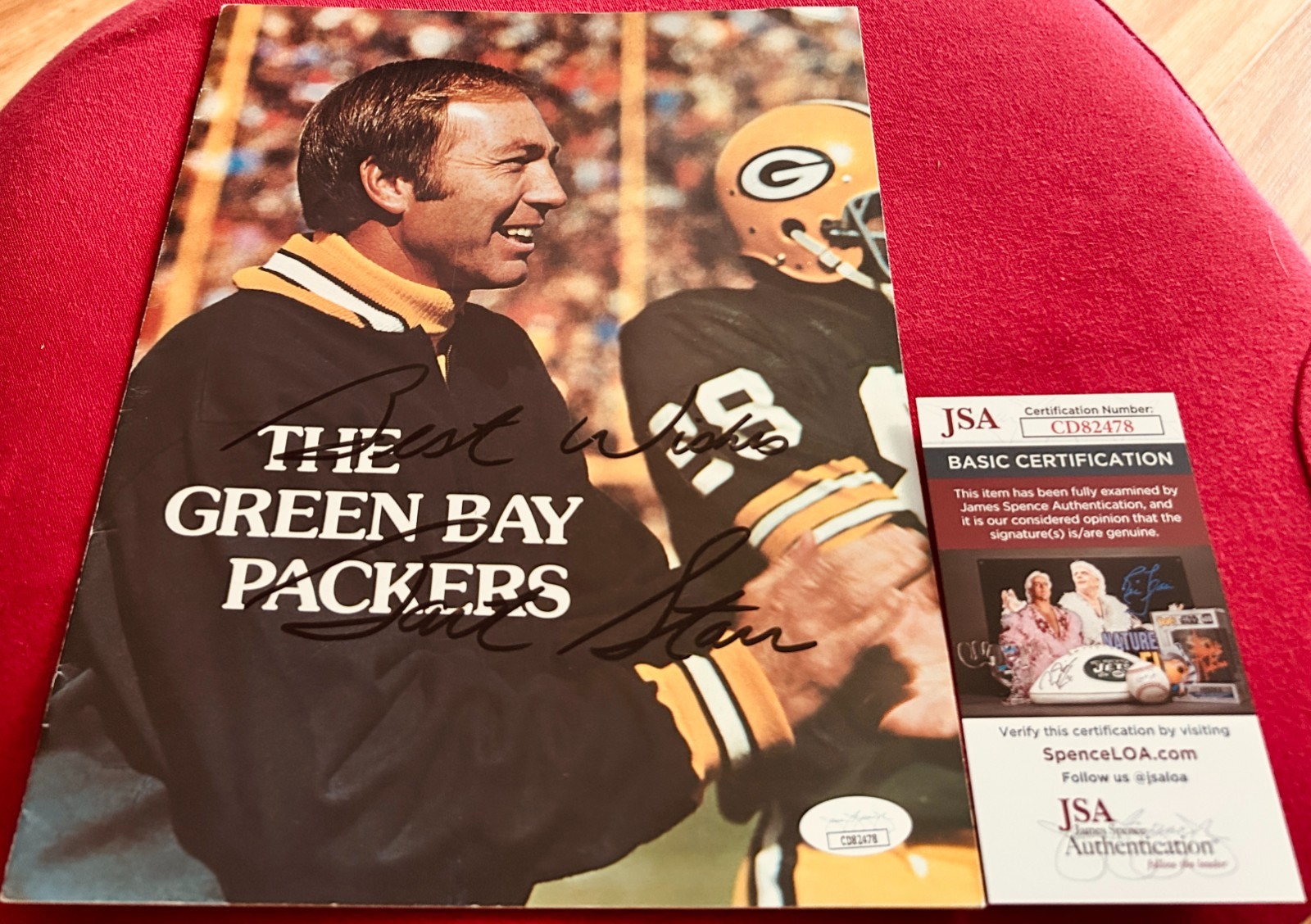 Bart Starr signed autograph 1978 Packers magazine booklet w/ Best Wishes JSA COA Bart Starr signed autograph 1978 Packers magazine booklet w/ Best Wishes JSA COA