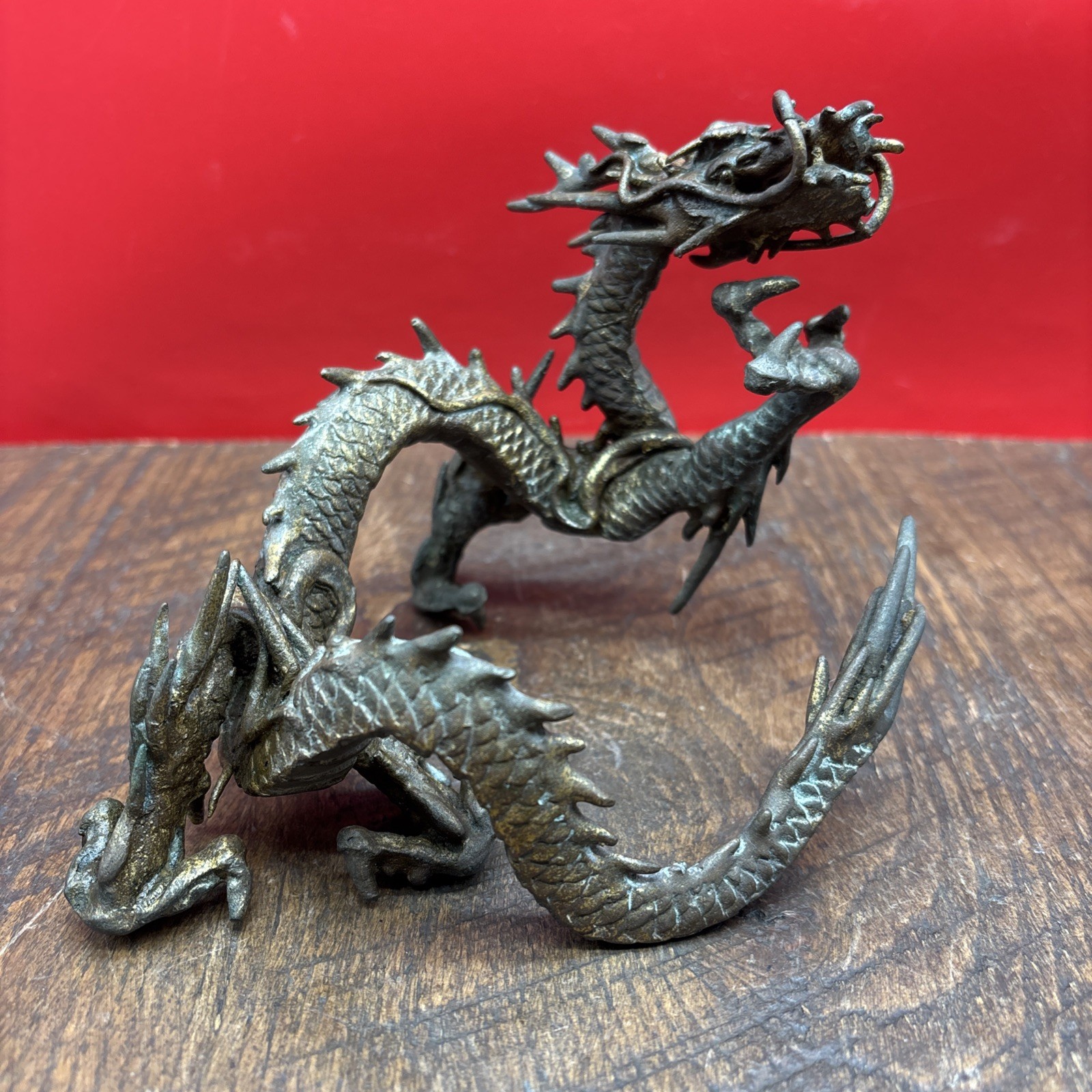 Japanese Bronze Dragon Statue 8”X4.5” Sculpture Japanese Bronze Dragon Statue 8”X4.5” Sculpture