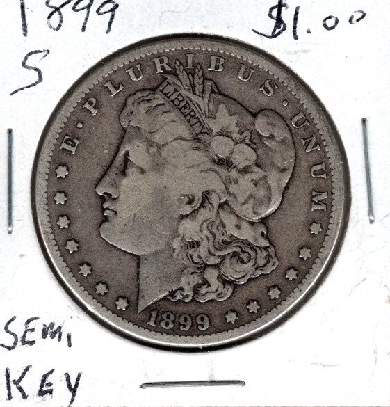 1899-S Morgan Dollar- Silver- Semi Key Better Date- 1899-S Morgan Dollar- Silver- Semi Key Better Date-
