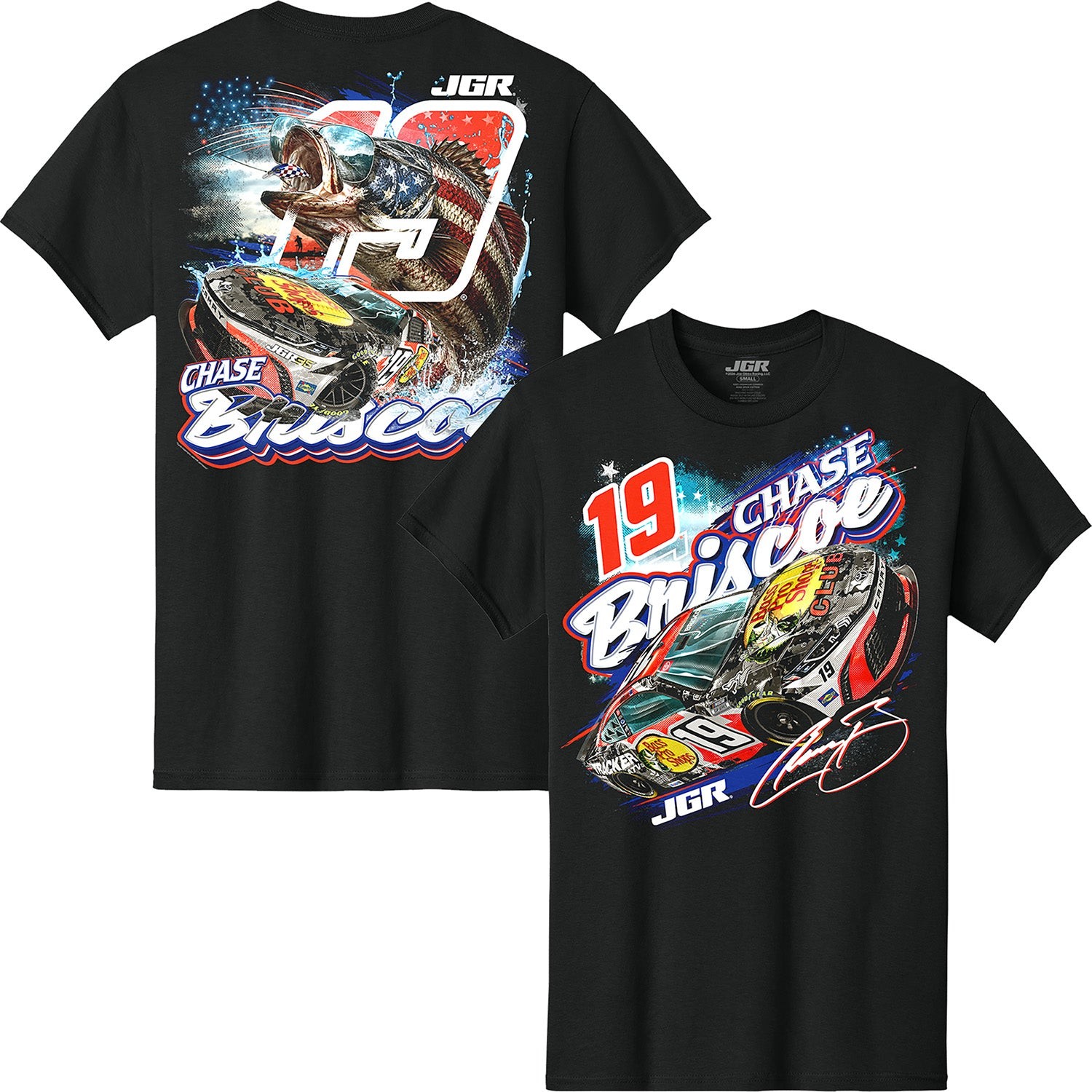 Chase Briscoe 2026 Bass Pro Shops Patriotic Classic Ink T-Shirt Black