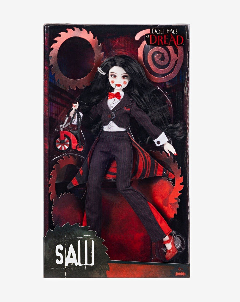PRESALE: Jakks Pacific Doll Haus of Dread Saw Billy the Puppet Fashion Doll PRESALE: Jakks Pacific Doll Haus of Dread Saw Billy the Puppet Fashion Doll