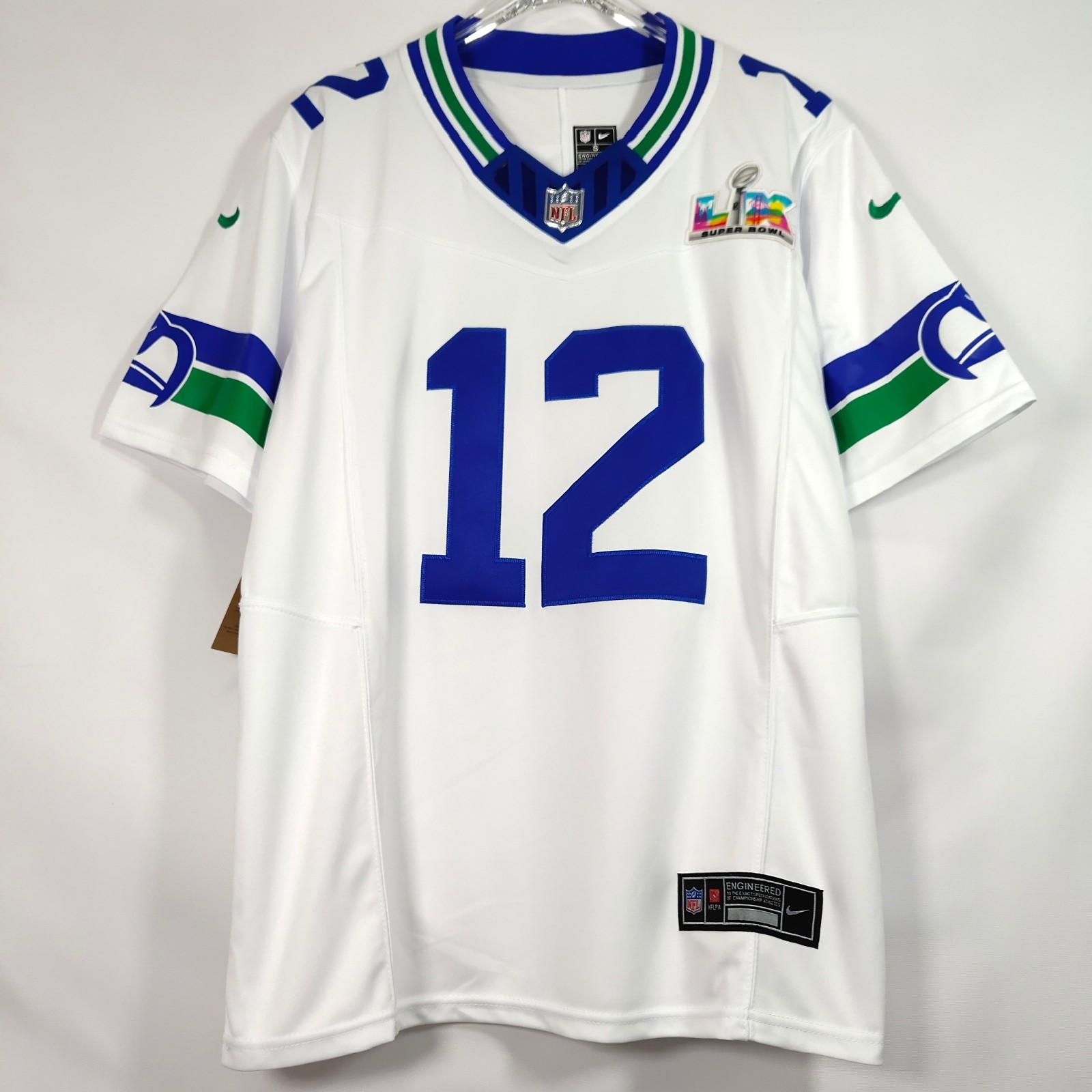 Seattle Seahawks #12 fan Edition Jersey, white Embroidered, S/M/L/XL/2XL/3XL/4XL Seattle Seahawks #12 fan Edition Jersey, white Embroidered, S/M/L/XL/2XL/3XL/4XL