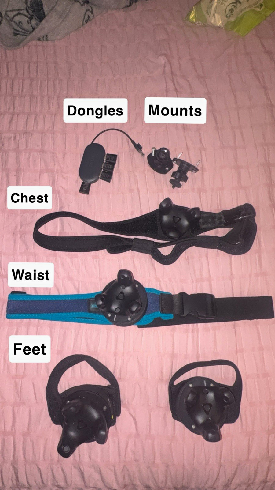 Full-body valve, base stations + trackers + straps