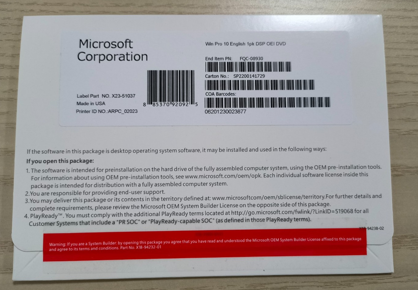 Win 10 Pro 64 bit DVD with Product License Key New Sealed & Win 10 Pro 64 bit DVD with Product License Key New Sealed &