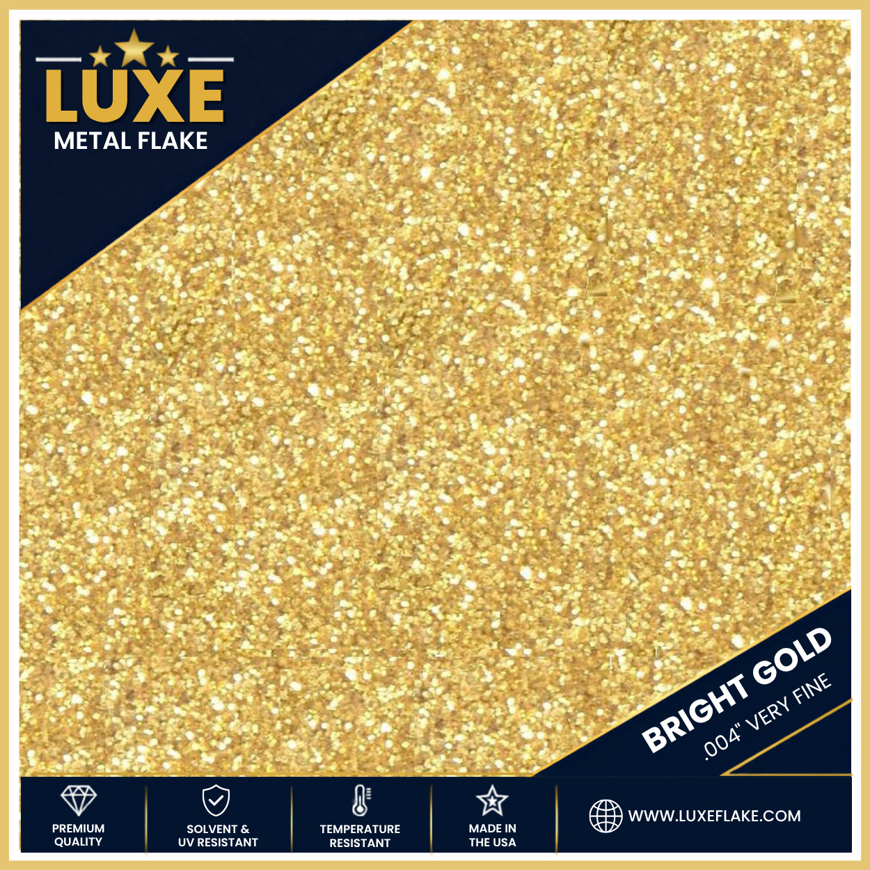 2lb Bright Gold Metal Flake .004