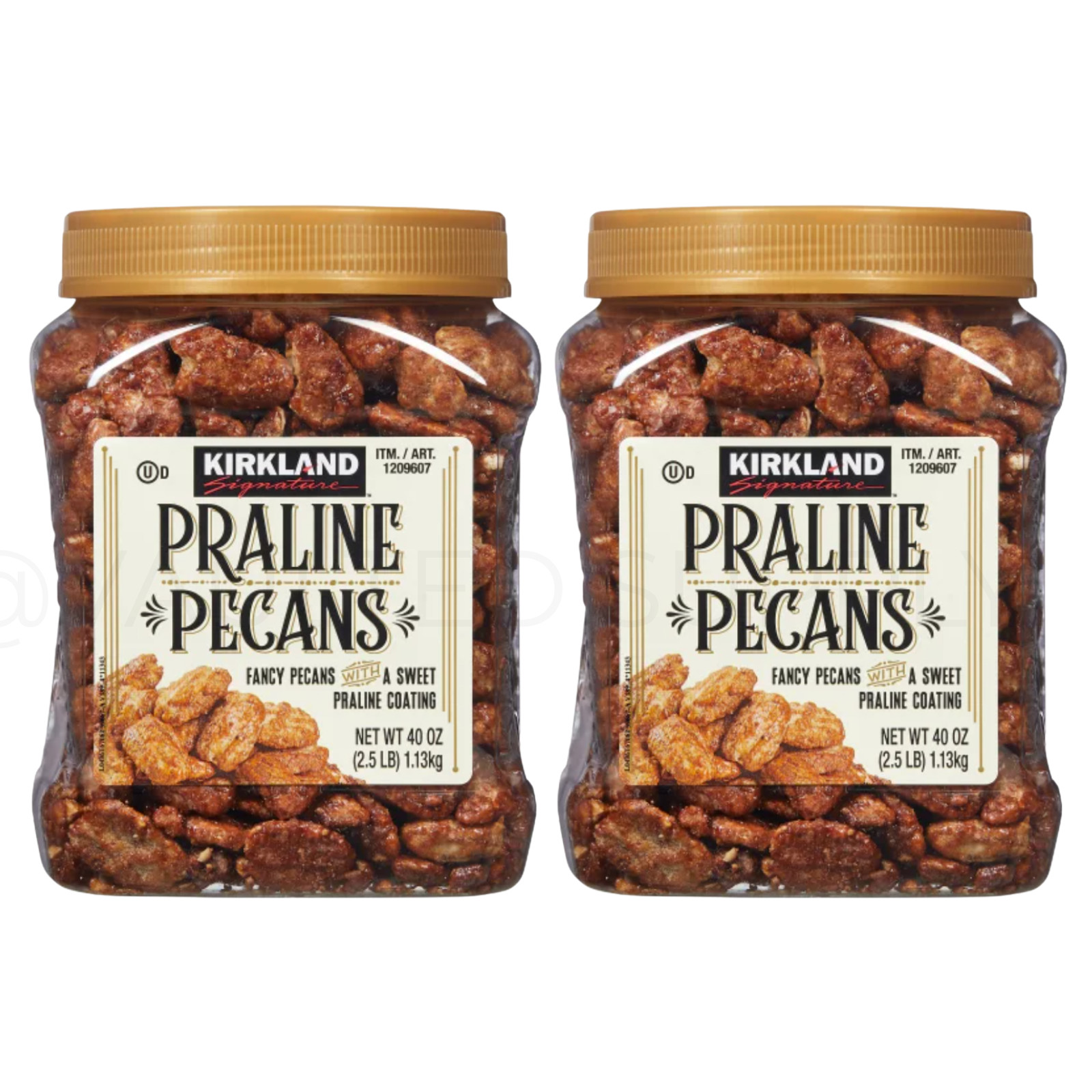 2 Packs Kirkland Signature Praline Pecans 40 oz Each Pack, Total 80 oz Exp 01/27