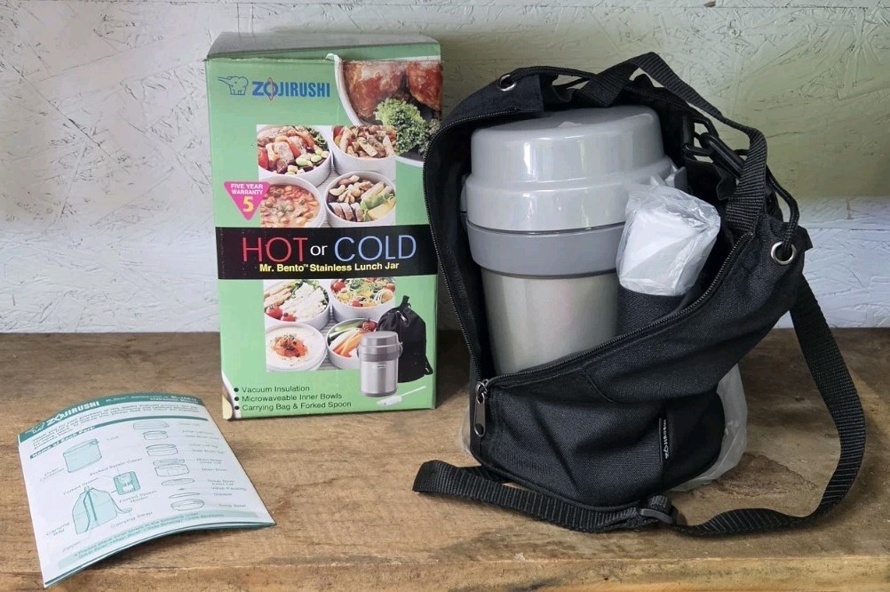 Zojirushi Mr. Bento Stainless Lunch Jar SL-JAE14 Hot or Cold NEW Open Box Zojirushi Mr. Bento Stainless Lunch Jar SL-JAE14 Hot or Cold NEW Open Box