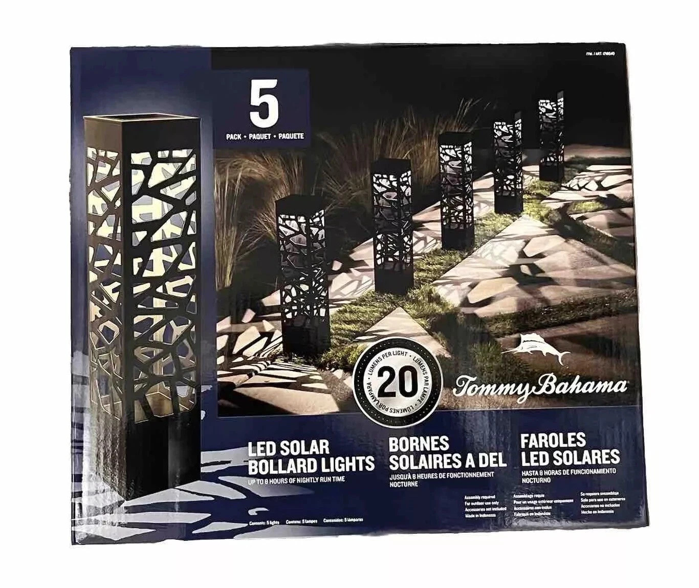 Tommy Bahama Square Solar Bollard Lights – 20 Lumen 5-pack Tommy Bahama Square Solar Bollard Lights – 20 Lumen 5-pack