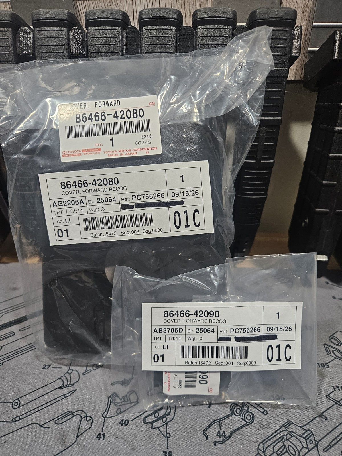 TOYOTA Genuine OEM RAV4 2017-2018 Forward Recognition Cover 86466-42080 TOYOTA Genuine OEM RAV4 2017-2018 Forward Recognition Cover 86466-42080