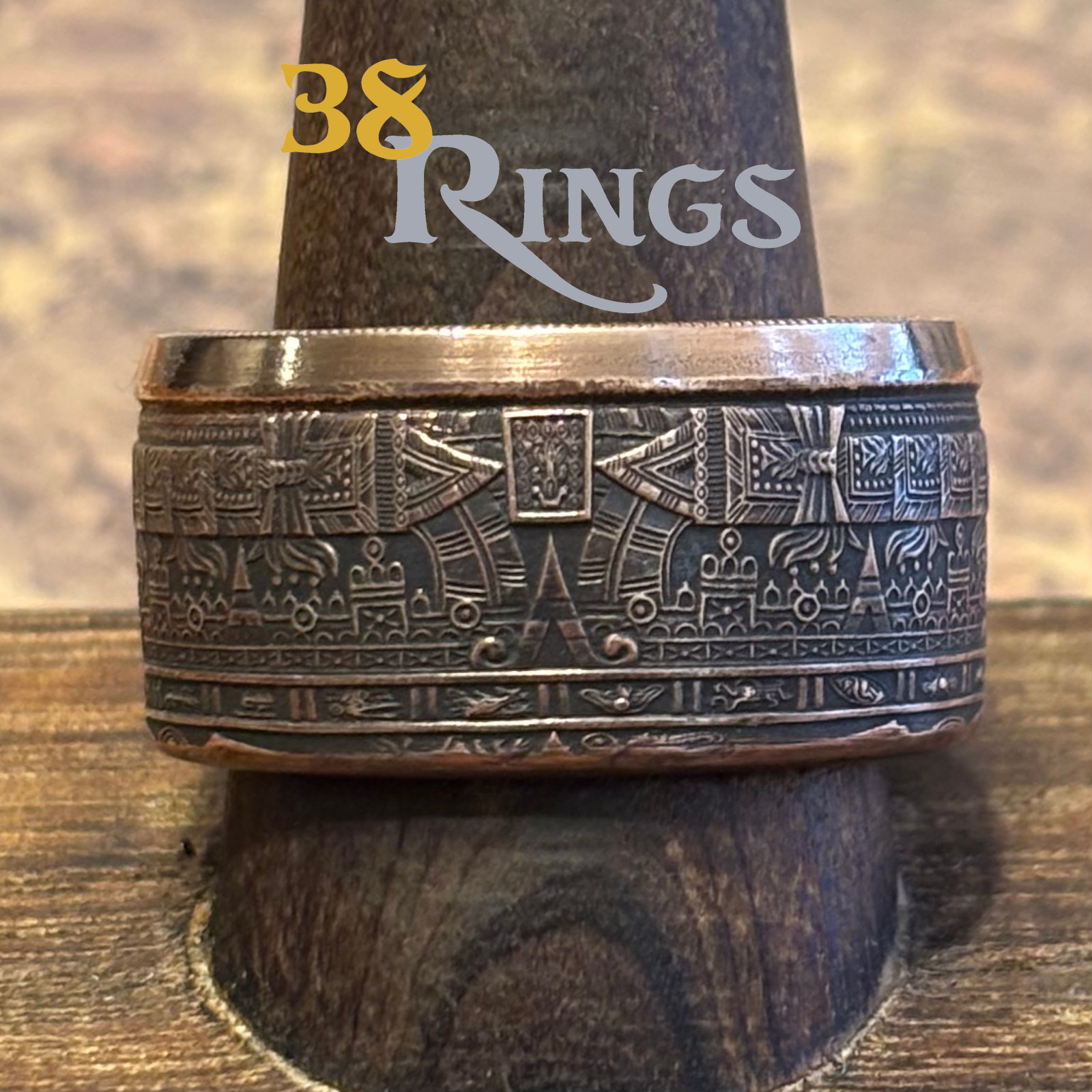 COPPER Aztec Calendar Coin Ring 1 toz USA America Handmade SIZE 5-18 JEWELRY GSM