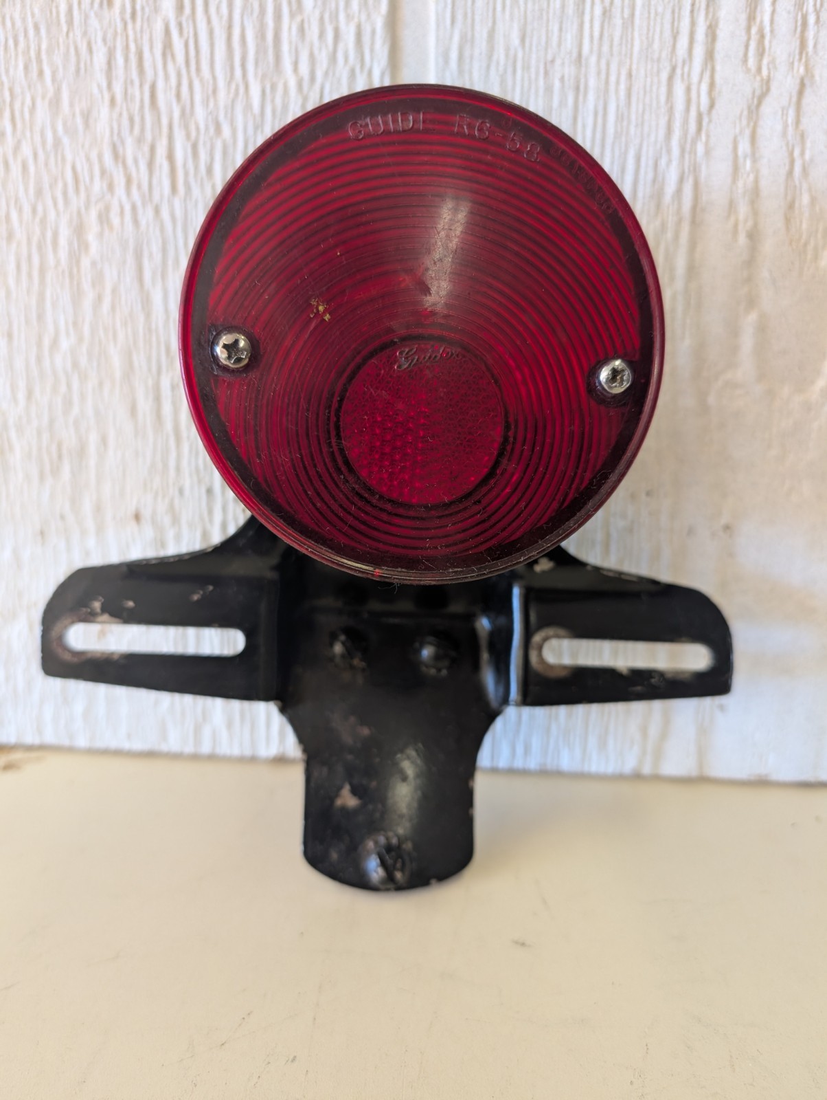 Used Original Harley Guide Lens & Bucket & Mounting Bracket 1957 up Used Original Harley Guide Lens & Bucket & Mounting Bracket 1957 up