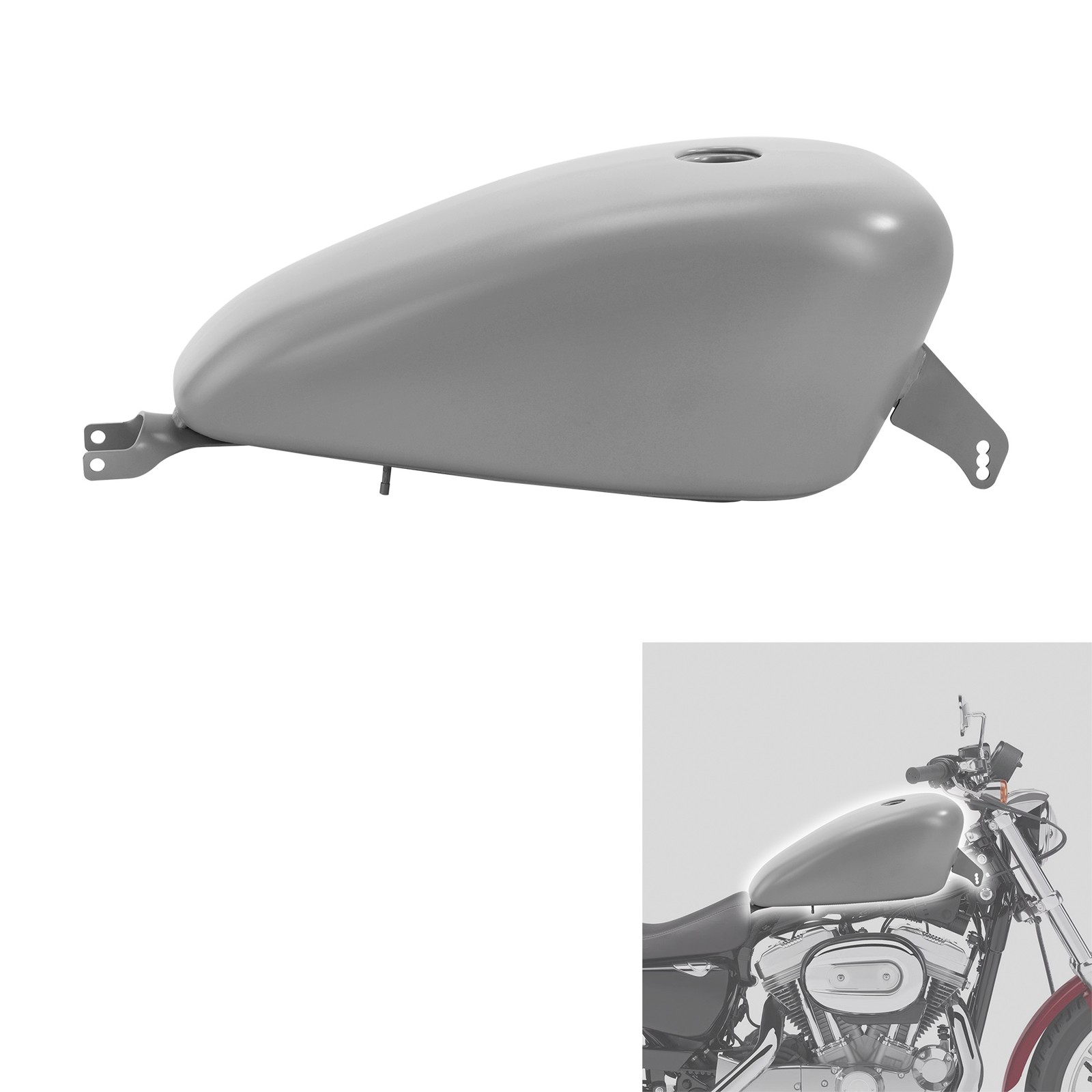 Unpainted 3.7 Gallon Gas Fuel Tank Fit For Harley Sportster XL883 XL1200X 07-22
