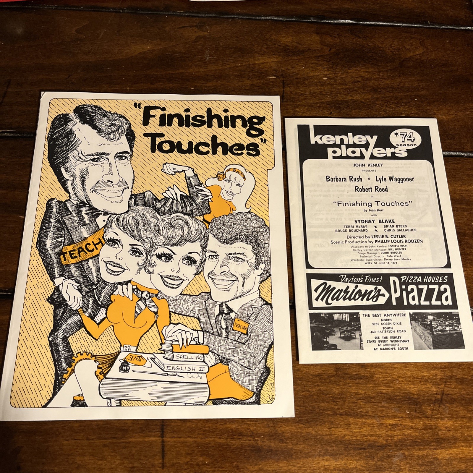 1975 Kenley Players Finishing Touches Cast Program Signed Autographs By 3 Actors 1975 Kenley Players Finishing Touches Cast Program Signed Autographs By 3 Actors