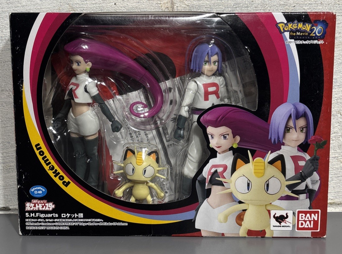 Pokemon Bandai S.H Figuarts 20th Anniversary Movie Figure TEAM ROCKET Pokemon Bandai S.H Figuarts 20th Anniversary Movie Figure TEAM ROCKET