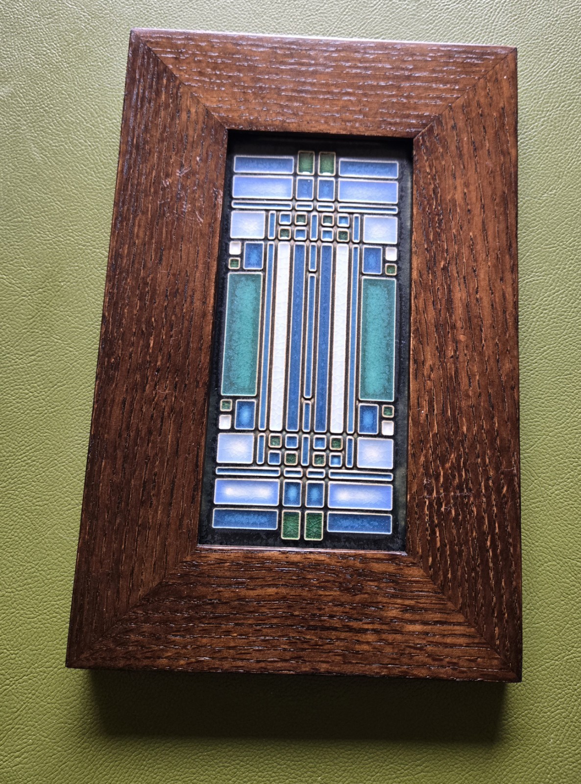 Motawi Tileworks Frank Lloyd Wright Skylight 4″×8″ Decorative Tile with Frame