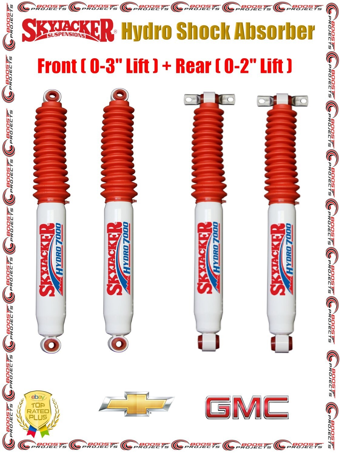 Skyjacker Hydro 7000 Front+Rear Shock Absorber For K1500 K2500 K3500 Yukon Tahoe