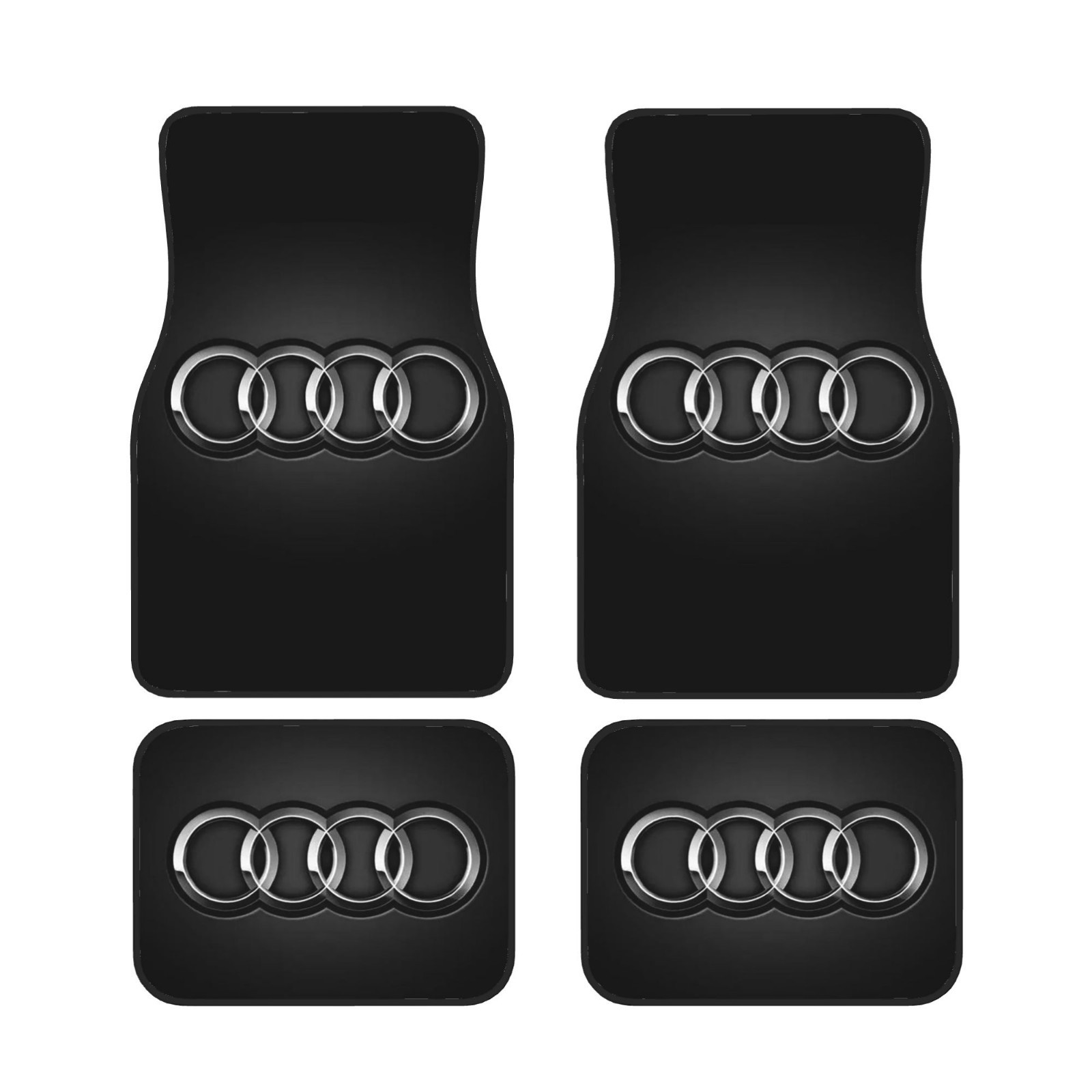 4 Piece Audi Car Front & Rear Floor Mat Set Non-Slip Carpet Mats