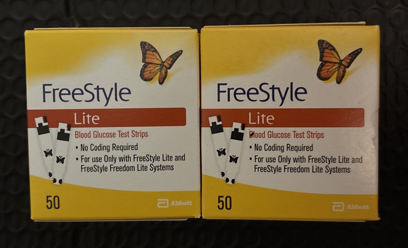 Freestyle Lite Strips - 100ct (2x50ct). Exp-01/30/2027-03/31/2028 Freestyle Lite Strips - 100ct (2x50ct). Exp-01/30/2027-03/31/2028