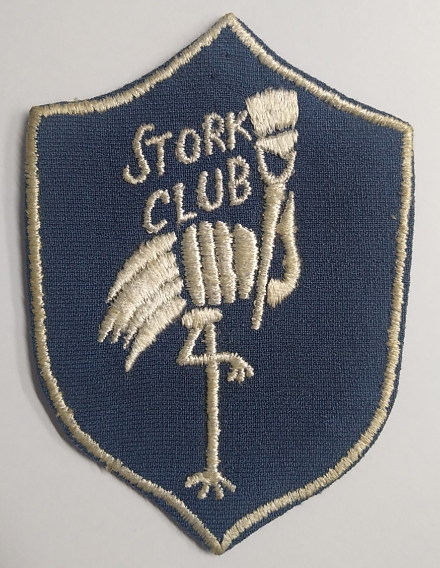 Rare 1940s 1950s Vintage Stork Club Patch NYC New York Nightclub