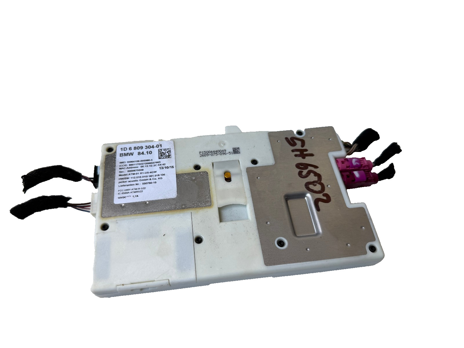 2016 - 2019 BMW G12 740i 750i Telematic Communication Control Module 6809304 OEM