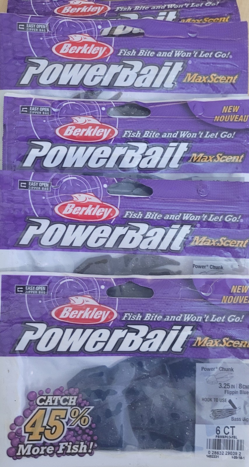 15% OFF +  - 5 NEW Packs Berkley Maxscent Power Chunk Variety
