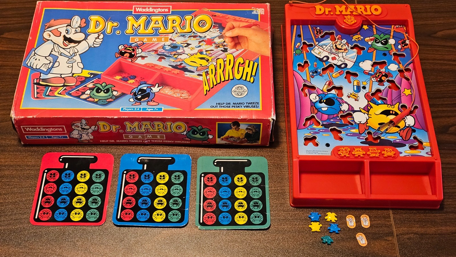 Rare 1992 licensed Nintendo Dr Mario toy board game NES GB SNES CIB collectible Rare 1992 licensed Nintendo Dr Mario toy board game NES GB SNES CIB collectible